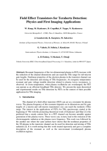 Field Effect Transistors for Terahertz Detection: Physics