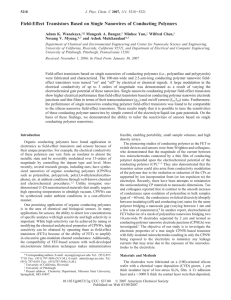 Field-Effect Transistors Based on Single Nanowires of Conducting