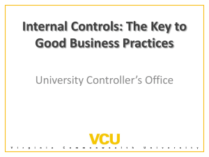 Internal Controls: The Key to Good Business Practices