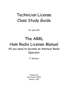 Technician License Class Study Guide