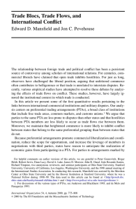 Trade Blocs, Trade Flows, and International Conflict