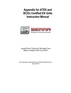 APPENDIX FOR ATEX CERTIFIED EX UNITS