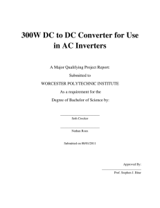 300W DC to DC Converter for Use in AC Inverters