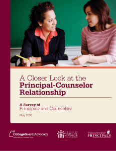 A Closer Look at the Principal-Counselor Relationship