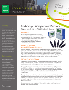 Foxboro Analyzers and Sensors for Paper Machine