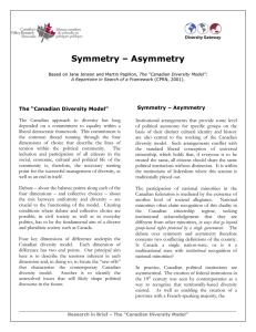 Symmetry – Asymmetry - Canadian Policy Research Networks