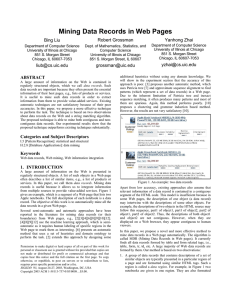 Mining Data Records in Web Pages - UIC