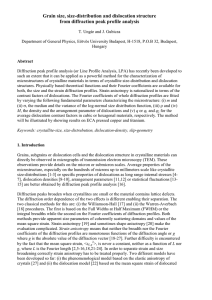 Grain size, size-distribution and dislocation structure