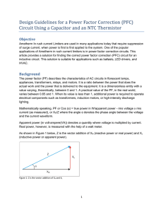 Design Guidelines for PFC Circuit Using a Capacitor and NTC