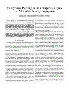 Kinodynamic Planning in the Configuration Space via Admissible