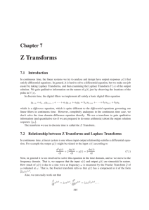 Z Transforms - HRSoftWorks