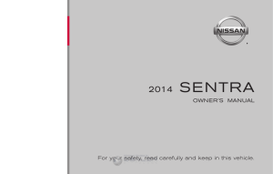 2014 Nissan Sentra | Owner`s Manual - Dealer E