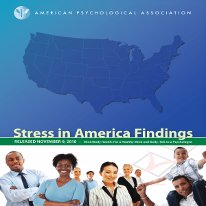 2010 "Stress in America" survey - American Psychological Association