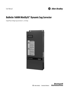 Bulletin 1608N MiniDySC Dynamic Sag Correction 12...50 Amps