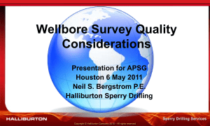 Wellbore Survey Quality Considerations