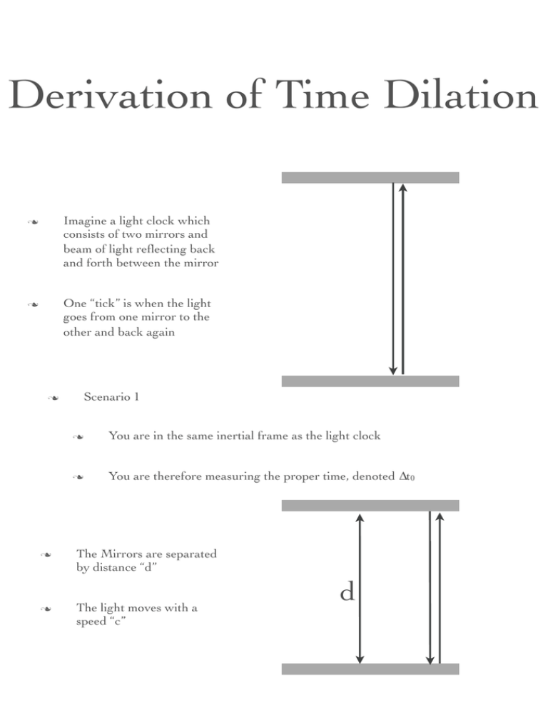travel time dilation formula