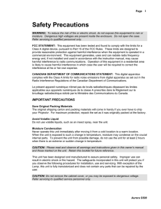 Safety Precautions - Projector Central