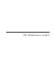 MCAS Grade 6 Mathematics Release Items Spring 2015