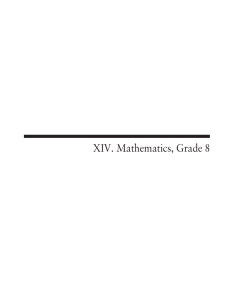 MCAS Grade 8 Mathematics Release Items Spring 2015