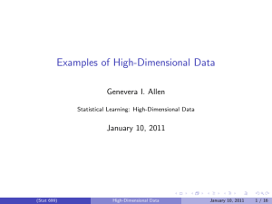 Examples of High-Dimensional Data