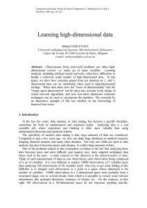 Learning high-dimensional data