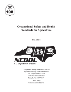 Occupational Safety and Health Standards for Agriculture