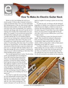 How To Make An Electric Guitar Neck