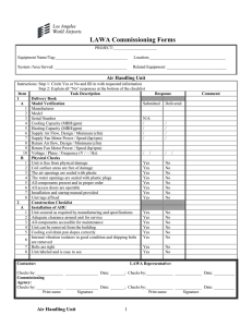 LAWA Commissioning Forms