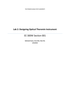 Lab 2: Designing Optical Theremin Instrument