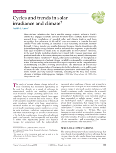 Cycles and trends in solar irradiance and climate