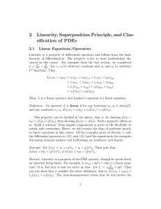 2 Linearity, Superposition Principle, and Clas