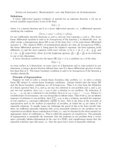 Notes on Linearity, Homogeneity and the Principle of Superposition