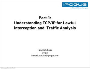 Understanding TCP/IP for Lawful Interception and Traffic