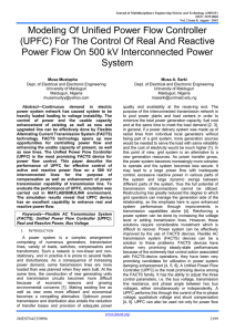 Modeling Of Unified Power Flow Controller (UPFC) For The