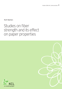 Studies on fiber strength and its effect on paper properties