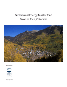 Geothermal Energy Master Plan Town of Rico, Colorado