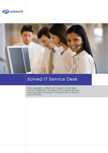 Solved IT Service Desk