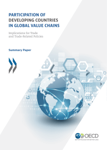 participation of developing countries in global value chains