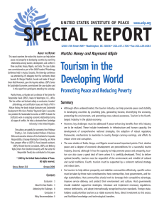 Tourism in the Developing World - United States Institute of Peace