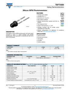 TEFT4300 Silicon NPN Phototransistor