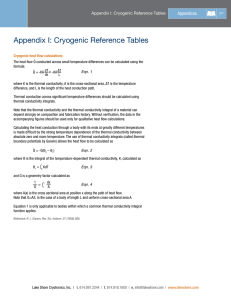 Appendix I: Cryogenic Reference Tables