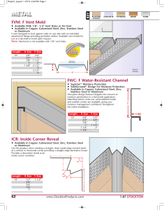 FVM: F Vent Mold FWC: F Water-Resistant Channel ICR: Inside