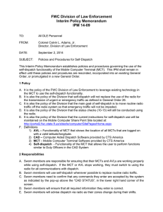 FWC Division of Law Enforcement Interim Policy Memorandum IPM