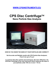 CPS Disc Centrifuge - CPS Instruments Europe
