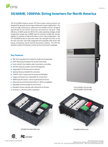 CPS Datasheet 50/60kW - Chint Power Systems North America