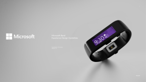 Microsoft Band Experience Design Guidelines