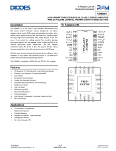 PAM8001 Description Features Applications Pin Assignments