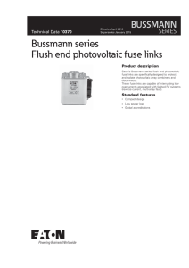 Bussmann series Flush end photovoltaic fuse links