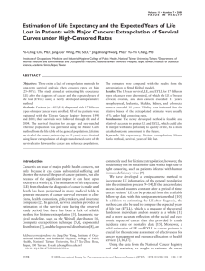 Estimation of Life Expectancy and the Expected Years of Life Lost in