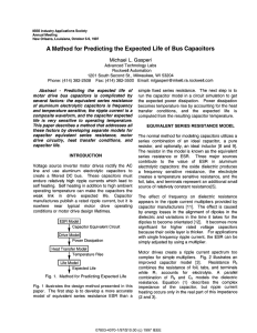 A Method for Predicting the Expected Life of Bus Capacitors